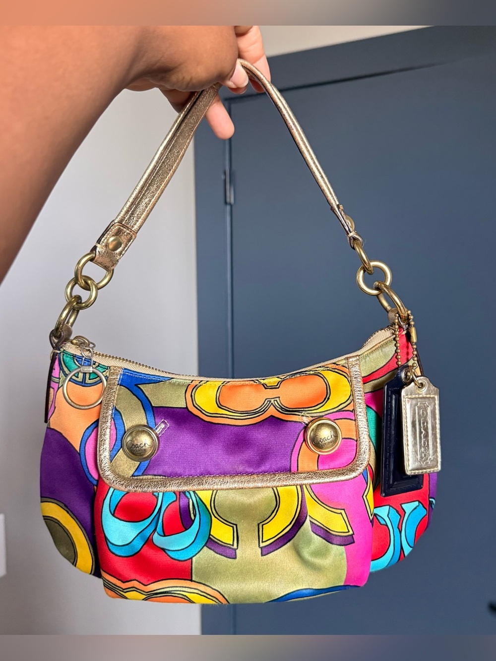 Coach Poppy Multicolor Signature Bag